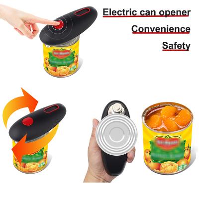 China Viable Electric Automatic Can Opener Cordless One Touch No Edges Can Opener Handheld Battery Operated Kitchen Bar Tool for sale