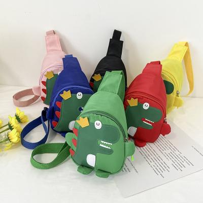 China Other New Cartoon Cute Children Small Chest Bag Nylon Small Dinosaur Kids Bag Wholesale for sale