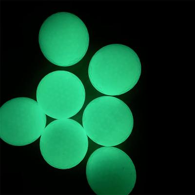 China Wholesale Golf Match Or Practice Low Moq 2 Layers Green PU Ball Two Stage Training Led Golf Ball for sale