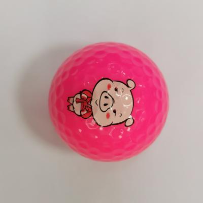 China Wholesale Custom Multicolor Shining Colorful And Cute Electroplate Golf Ball Souvenir Gift With PVC Circula for sale