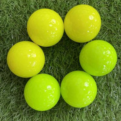 China Golf course for practice wholesale transparent surlyn transparent surlyn crystal shiny half cover 2 piece golf ball for sale