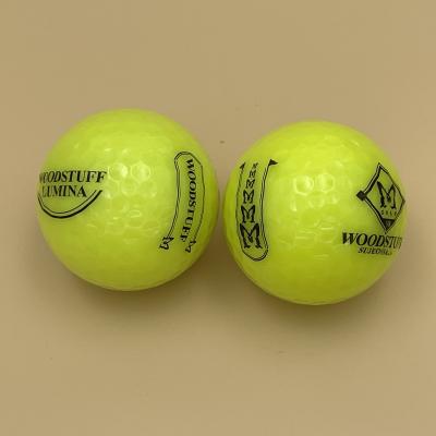 China Golf Course For Practice 2 Piece Range Wholesale Bright Orange / Tournament Golf Ball Transparent Red Half for sale