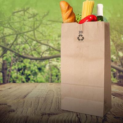 China Recyclable Food Grade Custom Printed Cardboard Brown Packet Bag Greaseproof Kraft Paper for sale