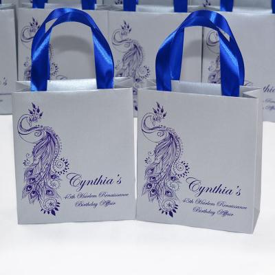 China Recyclable Beautiful Custom Recycled Shopping Paper Bag Luxury Wedding Door Gift Bag for sale