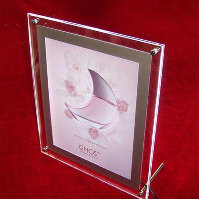 China High Quality Thin 9MM Acrylic Crystal A4 Plastic Led Light Box Photo Frame for sale