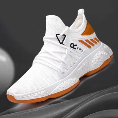 China Anti-odor spring men's sports shoes new light weight breathable running shoe men's flying woven basketball sneakers for sale