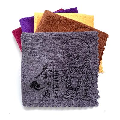 China Viable custom printed tea towel kitchen restaurant microfiber tea towel with logo for sale