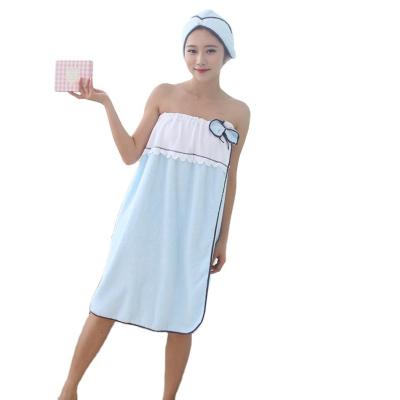 China Viable Reusable Sexy Women Bath Skirt Microfiber Bathrobe Sleeveless Robe for sale