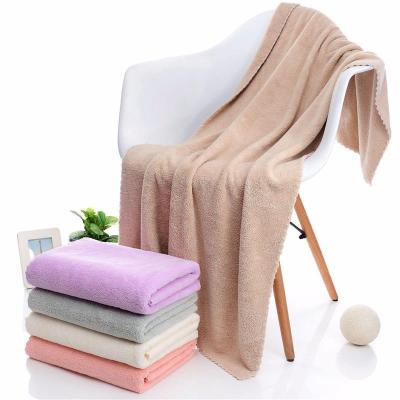 China Sustainable Super Soft Bathroom Towels Set Coral Fleece Bath Towels Hand Towels for sale