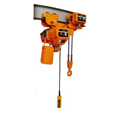 China Lifting Industry 0.5 Ton 1 Ton 2 Ton 3 Ton 5 Ton 220V 380V Chain Electric Hoist With Electric Trolley for sale