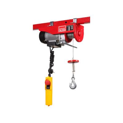 China Hotels hot sale 1000kg high quality 220V electric mini wire rope pulley hoist Lowest price mini electric cable hoist for sale