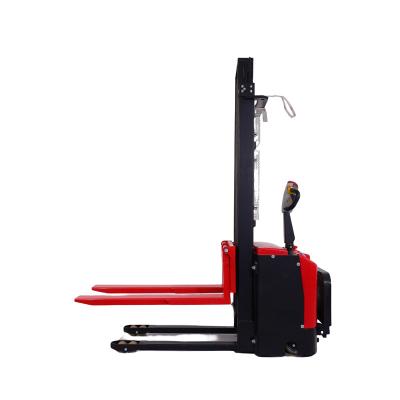 China Lifting Goods Factory supply cheap electric stacker stand up type with standing platform battery operate forklift for sale