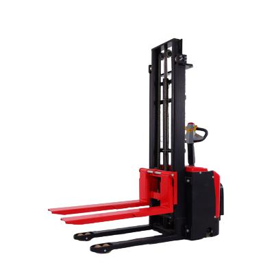 China Lifting Goods Good quality 1000 kg 2 t 3 ton Small All-Electric fork lift Battery Standing Mini Forklift Full Electric Pallet Stacker for sale