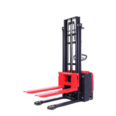 China Lifting Goods Factory price Battery Self Loading Portable 1 Ton 2 T 3 t Stand Drive lift Full Electric Forklift Hydraulic Stackers for sale