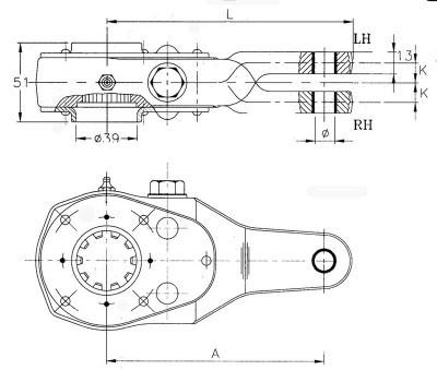 China 1501311 high quality  b10m slack adjuster of brake system for sale