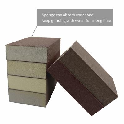 China Sponge Sand Block A/O Grinding Abrasive Grid For Polishing Wood for sale