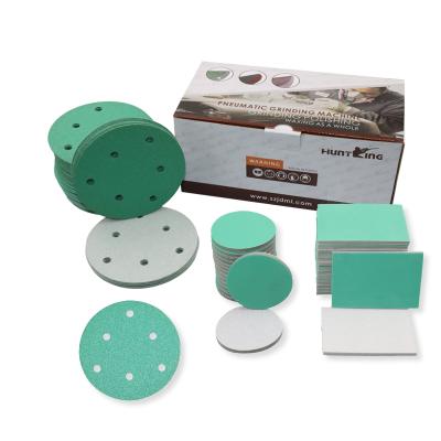 China Round Green Film Car Sandpaper Green Film Sand HK Green Film Sand for sale