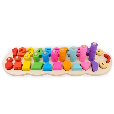 China Children preschool toy wooden educational toys for children number color shape classified preschool toy funning toy for baby for sale