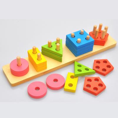 China 2019 New Wooden Wooden Toy Different Shape And Game Color Matching Toy For Children Early Education Toy for sale