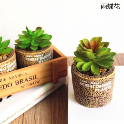 China Home Decor Plants Wholesale Small Size Artificial Succulents Potted For Office Decoration for sale