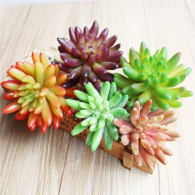 China Hot Sale Indoor Small Size Artificial Succulents Plants Amazon Decoration Fake Flower For Desktop Decoration for sale