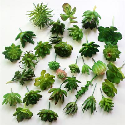 China Indoor Wholesale Small Size Artificial Plants Decoration Fake Flower Succulents For Home Decor for sale