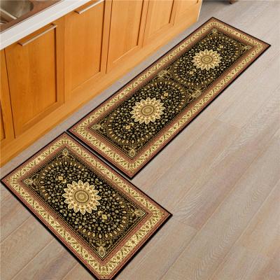 China Beautiful design high quality waterproof printed polyester fiber material floor mat for kitchen and door for sale