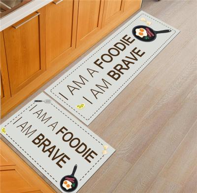 China Waterproof High Quality Custom Design Printed Waterproof Floor Mat Mat For Kitchen for sale