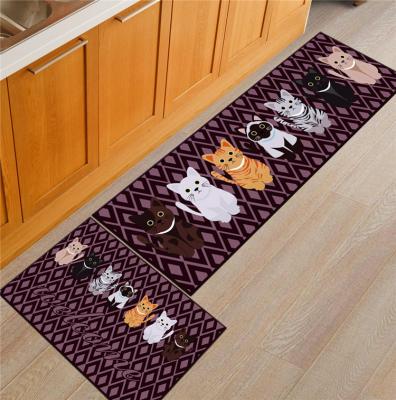 China Waterproof High Quality Custom Design Printed Waterproof Floor Mat Mat For Kitchen for sale