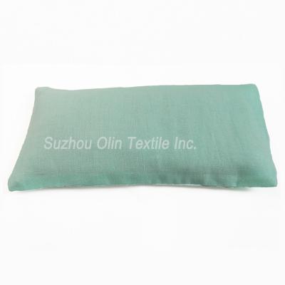 China Eye Mask Embroidery Lavender Fragrance Green Color Anti-Static Canvas Eye Pillow With Amethyst Chips for sale