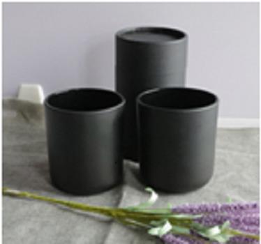 China Religious Activities 16oz Matte Black Glass Candle Jars around the bottom votive candle holders for sale