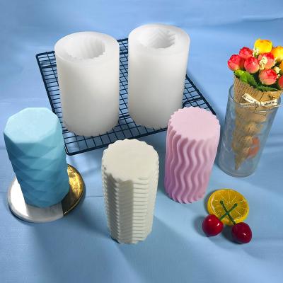 China Food Grade Sustainable Cylinder Transparent Candle Making Mold Aromatherapy Molds Acrylic Candle Mold for sale