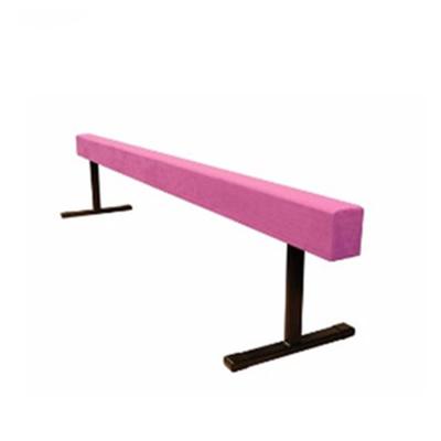 China Best Selling Wooden Oval Bar Gymnastic Balance Beam For Gymnastics Training Beam Covering Suede for sale