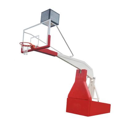 China Certified Tempered Glass Industrial Price Manual Hydraulic Basketball Rack For Competition for sale