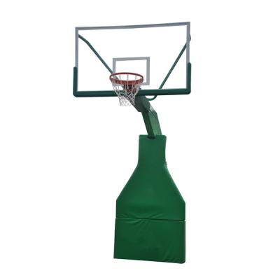 China Certified High Quality Industrial Price Tempered Glass Electric Hydraulic Basketball Hoop For Game for sale