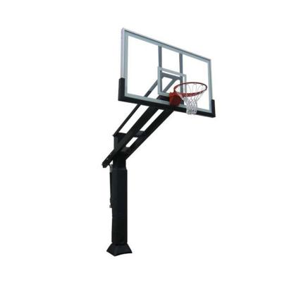 China Tempered Glass Height Basketball System Goal In Ground Adjustable Basketball Hoop for sale