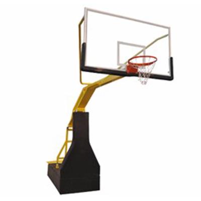 China Indoor Portable Fiberglass Basketball Hoop Stand Up Free Standing Basketball Goal for sale