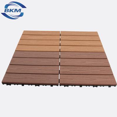 China Modern Factory Supply WPC Balcony Terrace Decking Waterproof Interlocking Composite Tiles Modern for sale