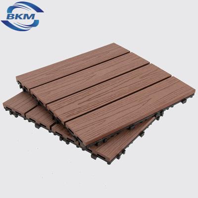 China New Design Wood Grain Co-extrustion Modern wpc Decking Tile Composite Exterior Deck Tiles for sale