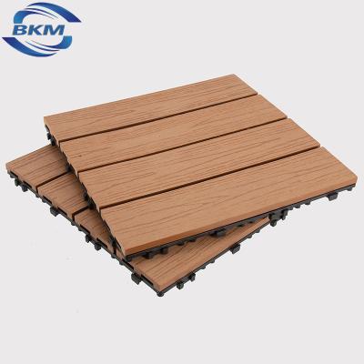 China Modern WPC DIY TileWood Flooring 30x30 Plastic Composite Flooring Outdoor WPC Decking Tiles for sale