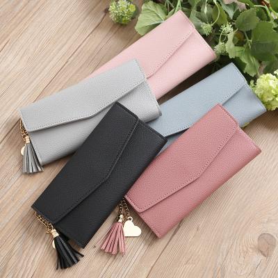 China NO Heart Women's Wallets Purse 2019 Fashion Heart Pendant Long PU Leather Women Wallets Clutch Bag for sale