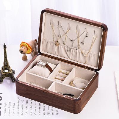 China Luxury Wooden Jewelry Storage Jewelry Box For Ring/Gift Storage Velvet Scratching Jewelry Storage Box Wood for sale