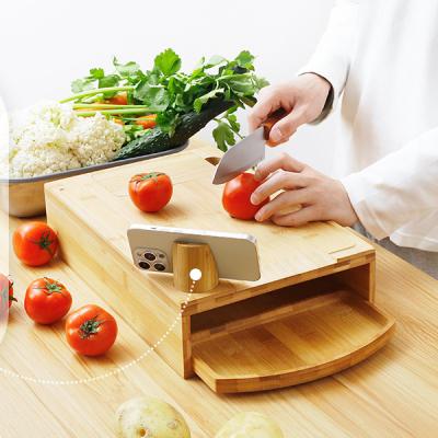 China Bamboo Kitchen Knife And Cutting Board Holder Bamboo Cutting Board for sale