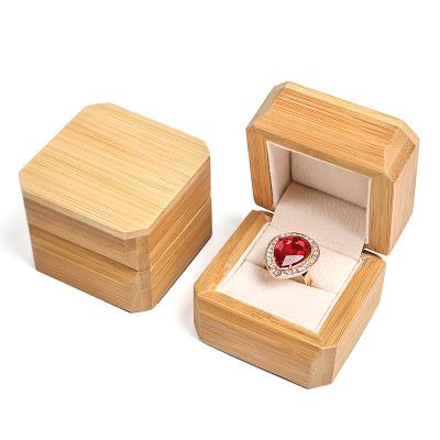 China Discount Price 100% Viable Bamboo Jewelry Box For Rings, Square Bamboo Necklace Jewelry Storage Box for sale