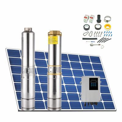 China Other Plastic Impeller Deep Well Controller 48v 20hp DC Submersible Solar Water Pump Kit for sale