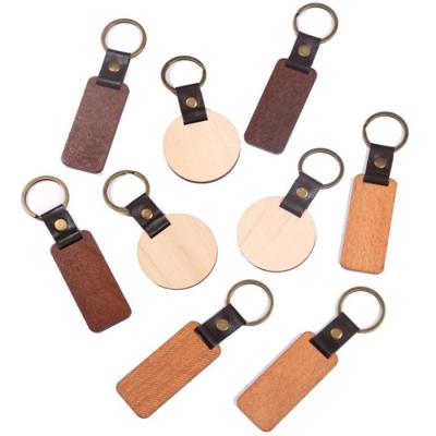 China Hot Sale Fashion White Design Personalized Wooden Key Chain For Engraving for sale