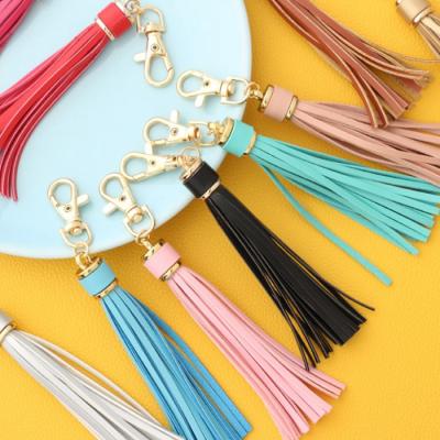 China Wholesale Popular Fashion Design Bags Accessories Charms Tassel Key Chain Leather for sale