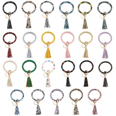 China Fashion Design Ring Wholesale Leather Bracelet Key Chain Bracelet for sale