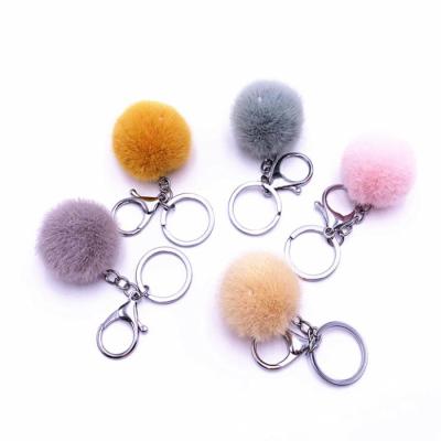 China Low Price Mini Soft Outdoor Pom Pom Furball Key Chain for sale