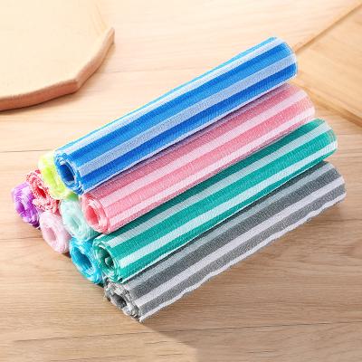 China EXFOLIATE Japan Sauna Bathroom Factory Direct Sales Soft Bath Towel Fine Grain Back Towel Nylon Double Sided Rub Bath Towel for sale